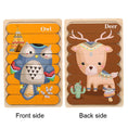 Load image into Gallery viewer, Baby Wooden Montessori Puzzle Child Game Wooden Puzzle 3d Cartoon
