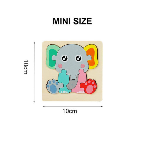 Baby Wooden Montessori Puzzle Child Game Wooden Puzzle 3d Cartoon