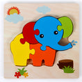 Load image into Gallery viewer, Baby Wooden Montessori Puzzle Child Game Wooden Puzzle 3d Cartoon
