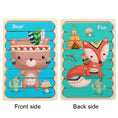 Load image into Gallery viewer, Baby Wooden Montessori Puzzle Child Game Wooden Puzzle 3d Cartoon
