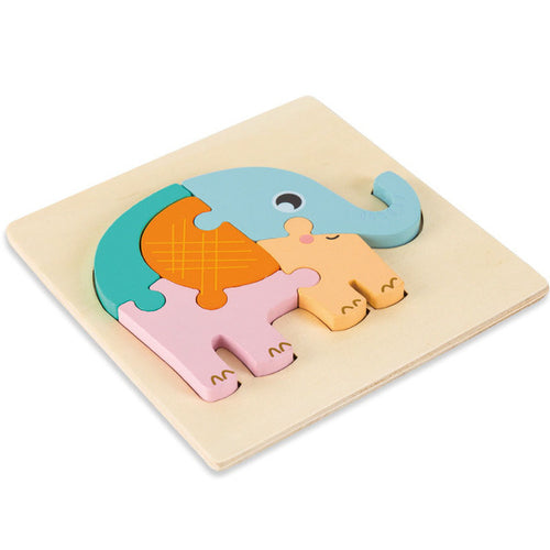 Baby Wooden Montessori Puzzle Child Game Wooden Puzzle 3d Cartoon