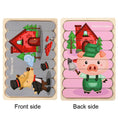 Load image into Gallery viewer, Baby Wooden Montessori Puzzle Child Game Wooden Puzzle 3d Cartoon
