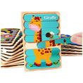 Load image into Gallery viewer, Baby Wooden Montessori Puzzle Child Game Wooden Puzzle 3d Cartoon
