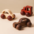 Load image into Gallery viewer, Baby Wooden Toys Beech Wood Car Blocks Cartoon Van Educational
