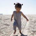 Load image into Gallery viewer, Tank Romper - Black + White Stripes
