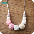 Load image into Gallery viewer, Bopoobo 1pc Baby Teething Silicone Necklace Food Grade Silicone Beads
