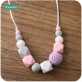 Load image into Gallery viewer, Bopoobo 1pc Baby Teething Silicone Necklace Food Grade Silicone Beads
