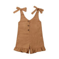 Load image into Gallery viewer, Linen Romper with Ruffles for Kids
