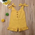 Load image into Gallery viewer, Linen Romper with Ruffles for Kids
