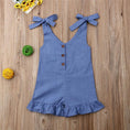 Load image into Gallery viewer, Linen Romper with Ruffles for Kids
