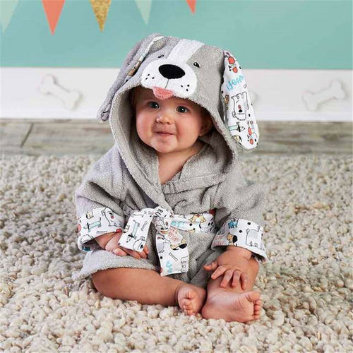 Cotton Baby Robe Bath Towel Cartoon Hoodies Infant Girls Boys