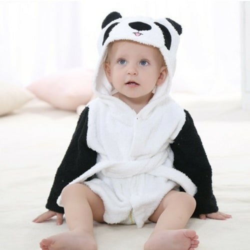 Cotton Baby Robe Bath Towel Cartoon Hoodies Infant Girls Boys