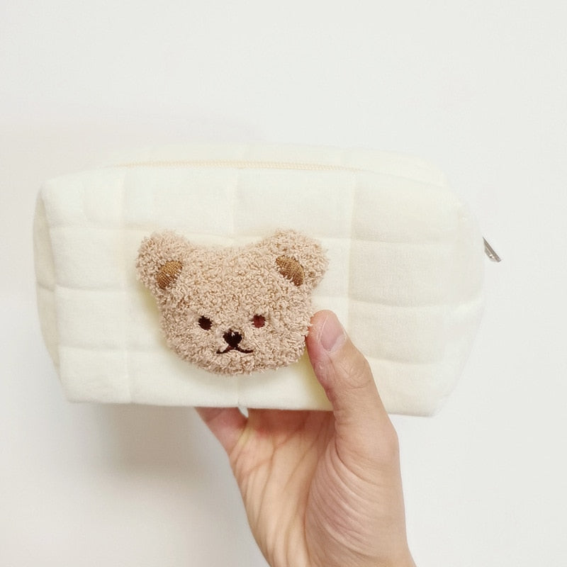 Cute Bear Baby Toiletry Bag Make Up Cosmetic Bags Portable Diaper