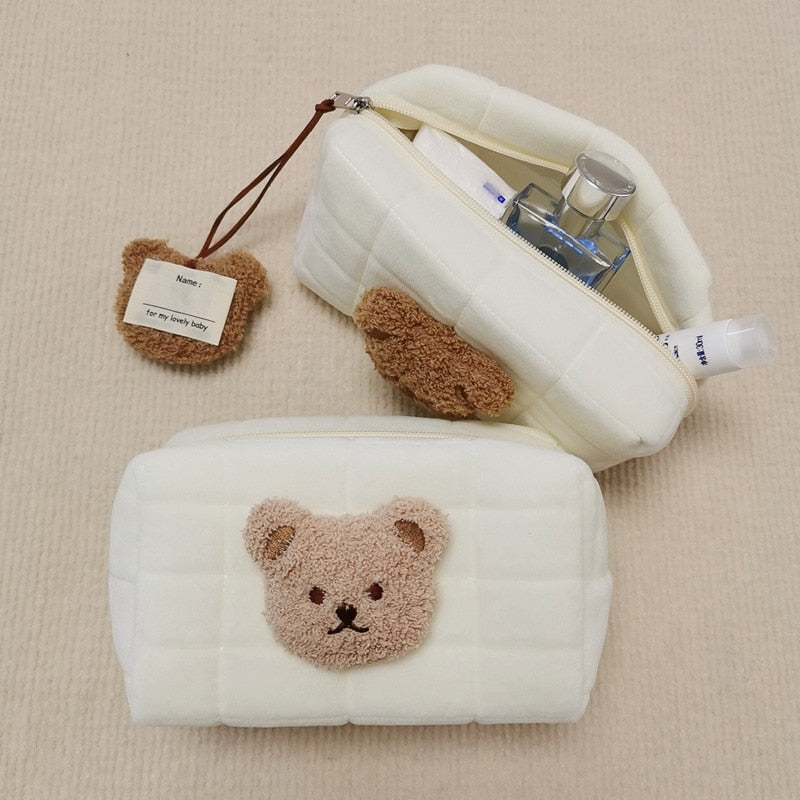 Cute Bear Baby Toiletry Bag Make Up Cosmetic Bags Portable Diaper