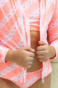 Load image into Gallery viewer, Orange Tie Dye - Rash Guard Kids- Swimwear
