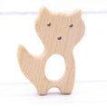 Load image into Gallery viewer, 1pcs Baby Animal Natural Beech Teething Wooden Teether Rodent Flowers
