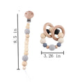 Load image into Gallery viewer, Baby Toys Silicone Beads Teethers Wooden Rings Handmade Bracelet
