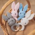 Load image into Gallery viewer, 1Pc Wooden Baby Teether Crochet Elephant Rattle Toy BPA Free Wood
