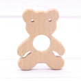 Load image into Gallery viewer, 1pcs Baby Animal Natural Beech Teething Wooden Teether Rodent Flowers
