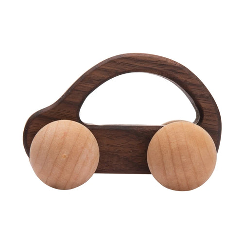 Wooden Baby Dragging Stars Moon Surround Car Beech Baby Toys Car