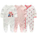 Load image into Gallery viewer, Unisex Baby Organic Cotton Snap Footed Sleep and Play Pajamas Long
