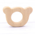 Load image into Gallery viewer, 1pcs Baby Animal Natural Beech Teething Wooden Teether Rodent Flowers
