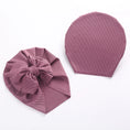 Load image into Gallery viewer, Solid Ribbed Bunny Knot Turban Hats for Baby Boys Girls Beanies
