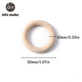 Load image into Gallery viewer, Let‘s Make 50pcs  Wooden Rings DIY Customize Logo 98/70/55/40mm Smooth
