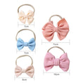 Load image into Gallery viewer, 5Pcs/Lot Solid Bow Headband Faux Suede Polyester Waffle Elastic Nylon
