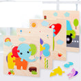 Load image into Gallery viewer, Baby Wooden 3D Puzzles Tangram Shapes Learning Educational Cartoon
