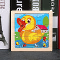 Load image into Gallery viewer, Hot Sale 11X11CM Kids Wooden Puzzle Baby Cartoon Animal Traffic
