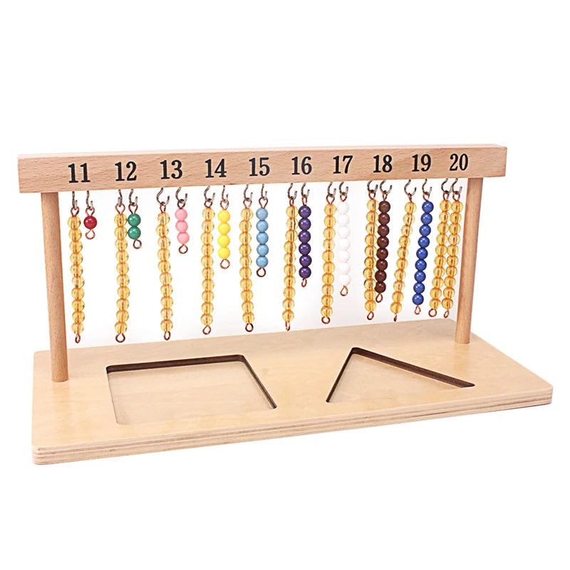 Baby Toy Montessori Math Toy Colorful Beads Stair Hanger Colored Bead