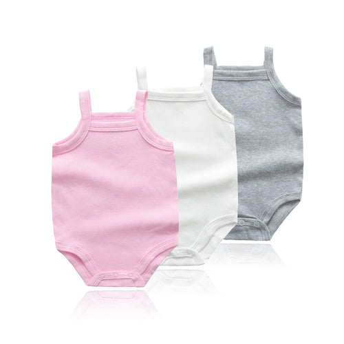 3PCS/Lot Newborn Baby Girls Clothes Boy Rompers Vest Jumpsuit