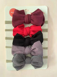 Load image into Gallery viewer, 5Pcs/Lot Solid Bow Headband Faux Suede Polyester Waffle Elastic Nylon
