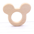 Load image into Gallery viewer, 1pcs Baby Animal Natural Beech Teething Wooden Teether Rodent Flowers
