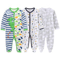 Load image into Gallery viewer, Unisex Baby Organic Cotton Snap Footed Sleep and Play Pajamas Long
