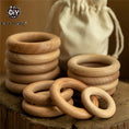 Load image into Gallery viewer, Let‘s Make 50pcs  Wooden Rings DIY Customize Logo 98/70/55/40mm Smooth
