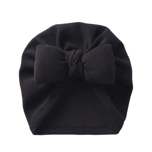 Boutique Faux Cashmere Baby Hat Warm Autumn Winter Beanies Solid Bow