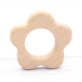 Load image into Gallery viewer, 1pcs Baby Animal Natural Beech Teething Wooden Teether Rodent Flowers
