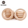 Load image into Gallery viewer, Let‘s Make 50pcs  Wooden Rings DIY Customize Logo 98/70/55/40mm Smooth
