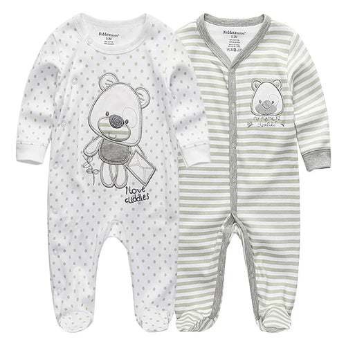 Unisex Baby Organic Cotton Snap Footed Sleep and Play Pajamas Long