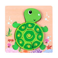 Load image into Gallery viewer, Animal Wooden Puzzle 3D Double-sided Puzzles For Kids Story Jigsaw
