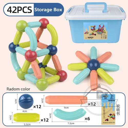 Magnetic Constructor Blocks Set Toys for Kids Magnet Stick Rod