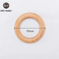 Load image into Gallery viewer, Let‘s Make 50pcs  Wooden Rings DIY Customize Logo 98/70/55/40mm Smooth
