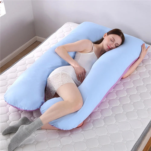 Bubble Kiss U-Shape Large Pregnancy Pillows Cotton Sleep Support