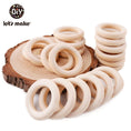 Load image into Gallery viewer, Let‘s Make 50pcs  Wooden Rings DIY Customize Logo 98/70/55/40mm Smooth
