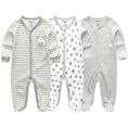 Load image into Gallery viewer, Unisex Baby Organic Cotton Snap Footed Sleep and Play Pajamas Long
