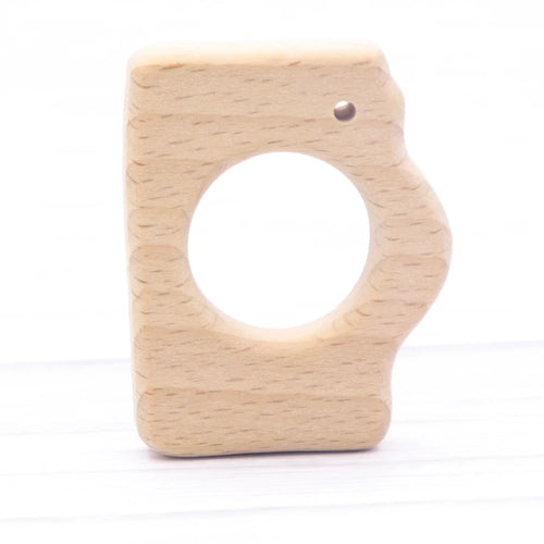 1pcs Baby Animal Natural Beech Teething Wooden Teether Rodent Flowers