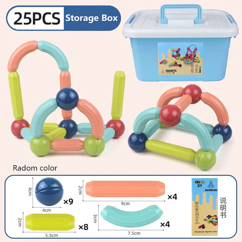 Magnetic Constructor Blocks Set Toys for Kids Magnet Stick Rod