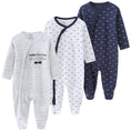 Load image into Gallery viewer, Unisex Baby Organic Cotton Snap Footed Sleep and Play Pajamas Long
